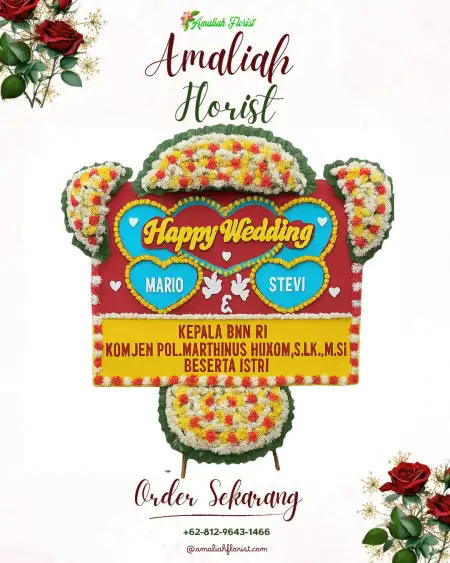 Papan Bunga Pernikahan Sarijaya